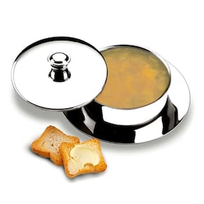 Mantegueira Redonda 200Ml Em Aço Inox Com Pires - Zanella