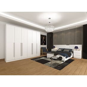 Guarda Roupa Casal 6 Portas 8 Gavetas 270cm Sevilla