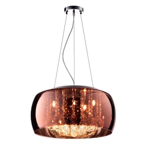 Pendente/Plafon Cobre Cristal Soho Pd002Co Bella