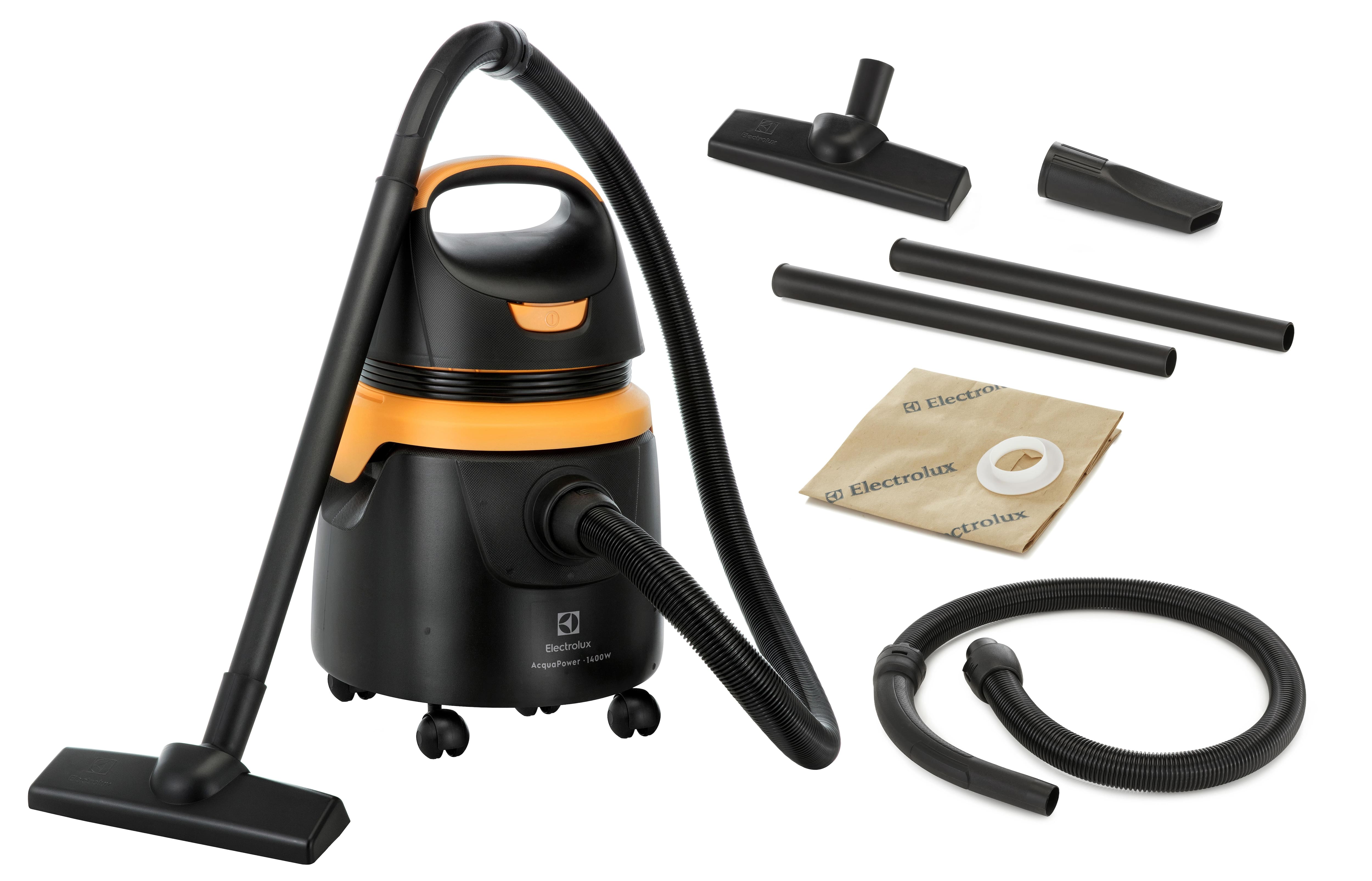 Aspirador Pó e Água Electrolux Acqua Power AQP20 1400W 10L com Acessórios Amarelo e Preto - 220V