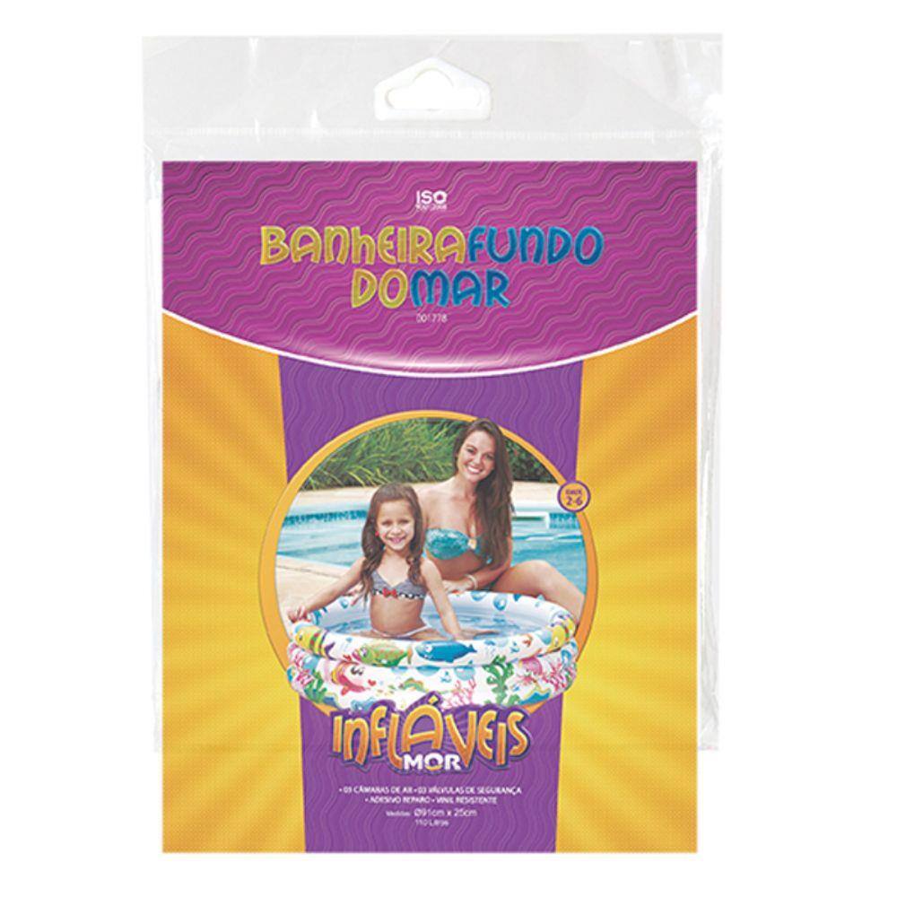 BANHEIRA FUNDO DO MAR MOR 110 LITROS ESTAMPADA P/ BEBÊ