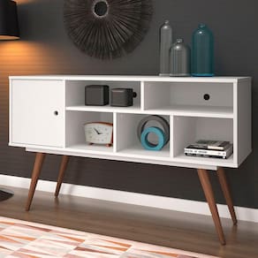 Rack Retrô 75 Olivar Branco Acetinado