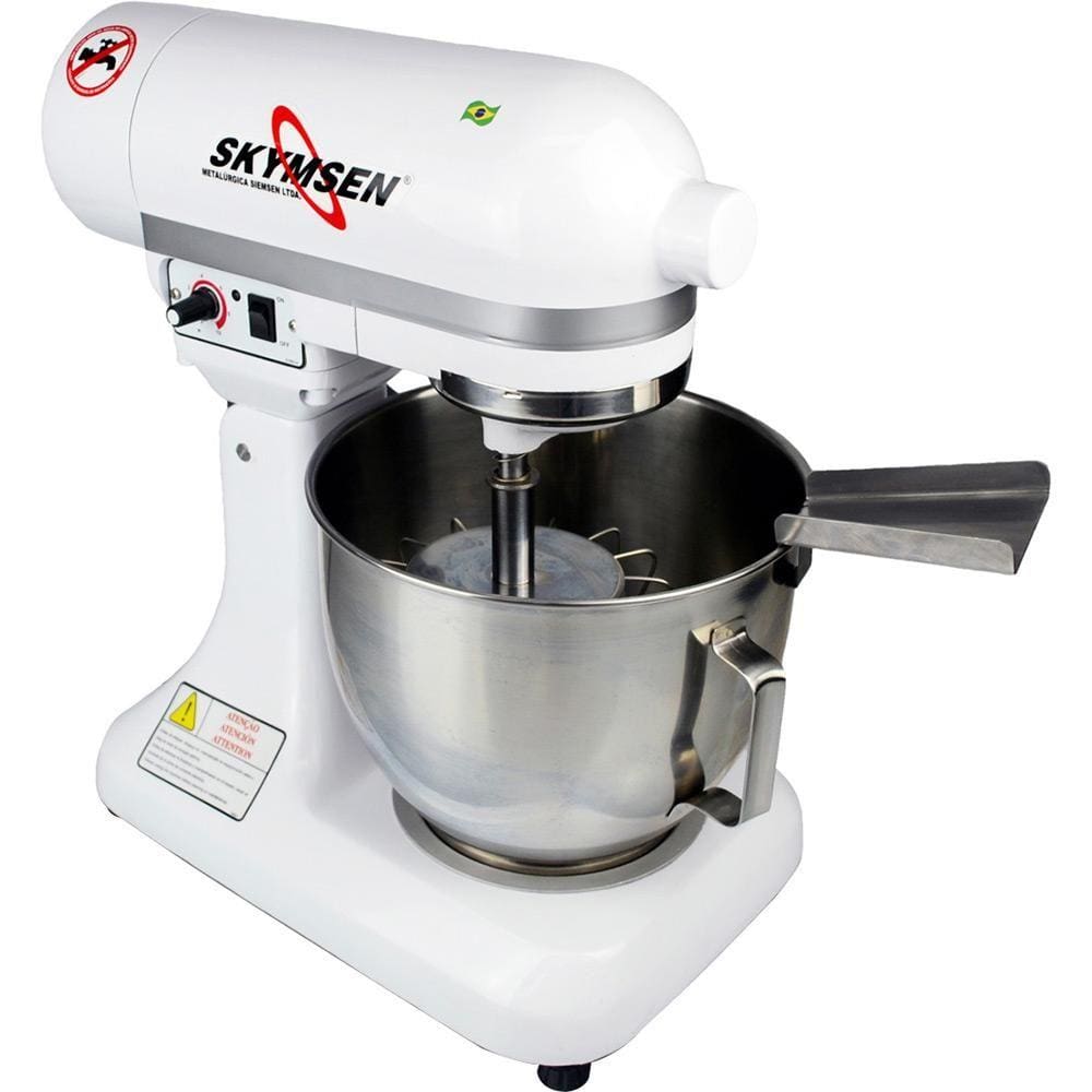 Batedeira Planetária Bps-05-N Design Vintage Com 3 Batedores Bojo Em Inox 5,0L - Skymsen