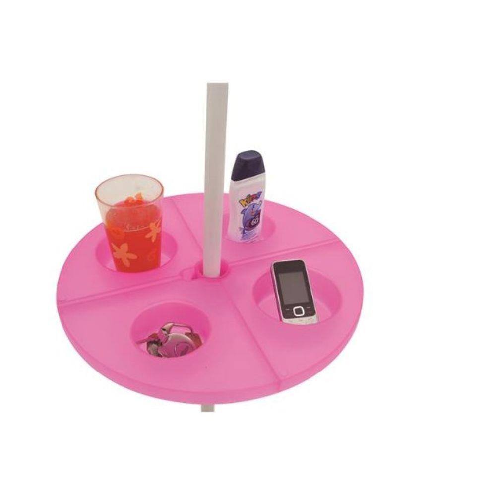 Mesa dobravel para guarda sol mor rosa | Ponto