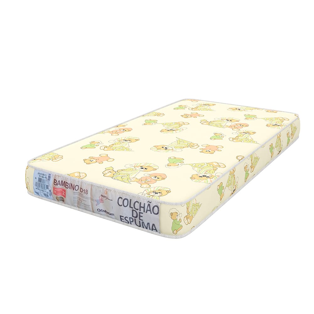 Colchão Infantil Ortobom Bambino Baby Espuma D18 10x70x130 cm - Bege