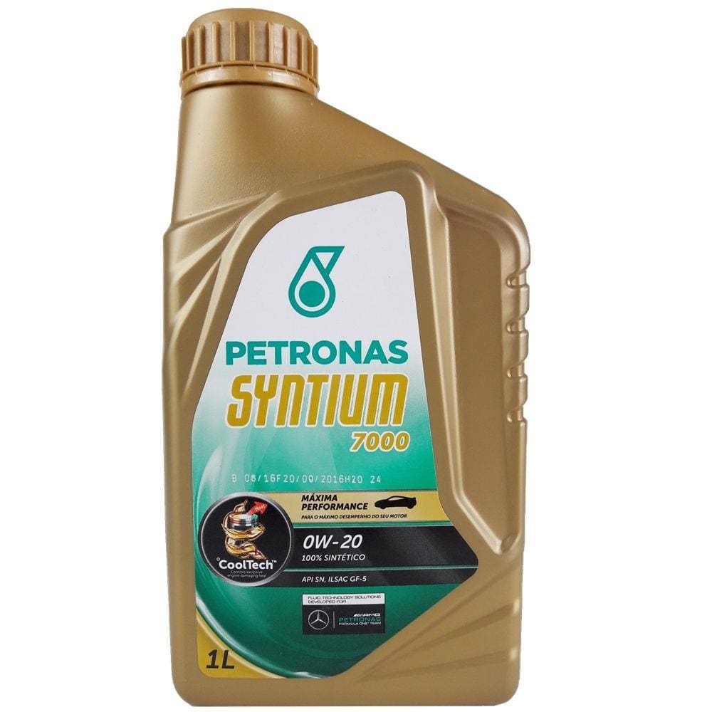 Óleo Lubrificante do Motor Petronas Syntium 7000 0W20 100% Sintético Tecnologia °CoolTech? - 1L