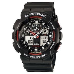 Relogio Masculino Casio G-shock Anadigi Ga-100-1a4dr - Preto/vermelho