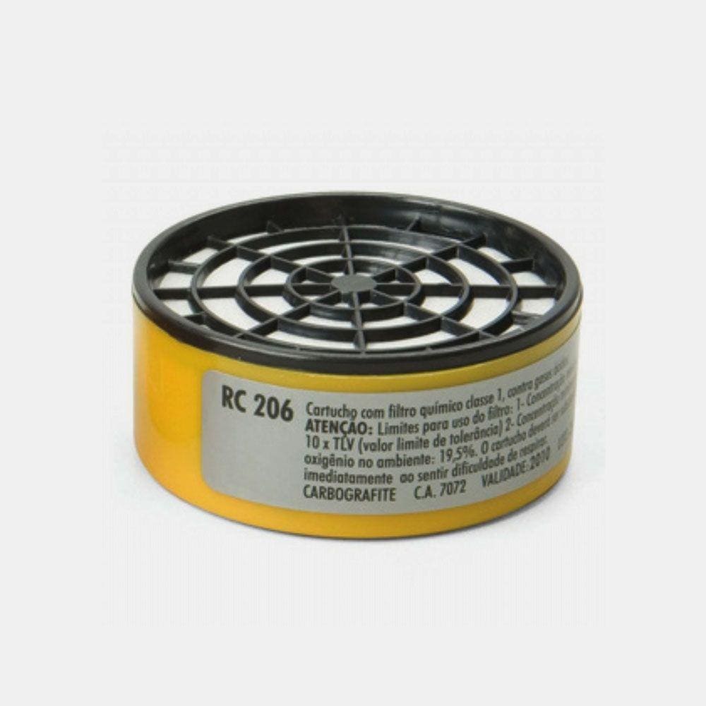 Filtro VO/GA RC 206 para Máscara Respiratória CG 306 Carbografite