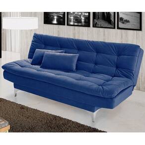 Sofá Cama Pratic Império Estofados Azul Marinho
