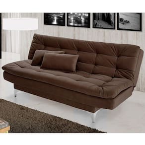 Sofá Cama Pratic Império Estofados Marrom