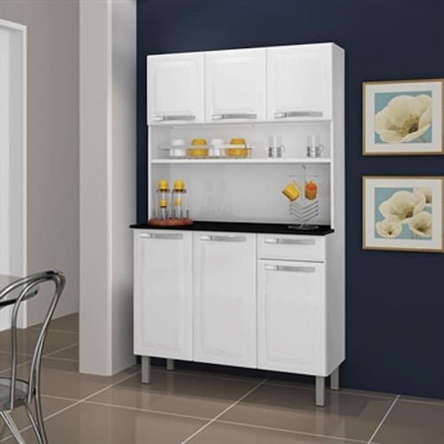 imagem-Armário de Cozinha Itatiaia Rose I3G1-105, 6 Portas, 1 Gavetas, Aço - Itatiaia - Branco