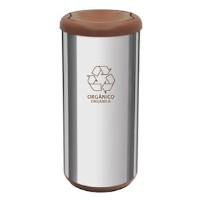 Lixeira Cápsula Tramontina com Tampa Basculante Selecta Plus 94539/203 em Aço Inox – 40 L