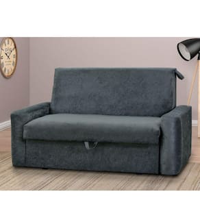 Sofá Cama Matrix Carol 2 Lugares Chenile Chumbo