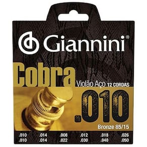 Encordoamento Para Violao 12 Cordas Aco Cobra Bronze - Geef12M