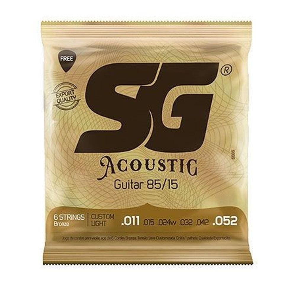 Encordoamento De Aço Para Violão 011 Bronze 85/15 Custom Light