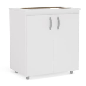 Balcão para Cooktop Politorno Natal com 2 Portas - Branco