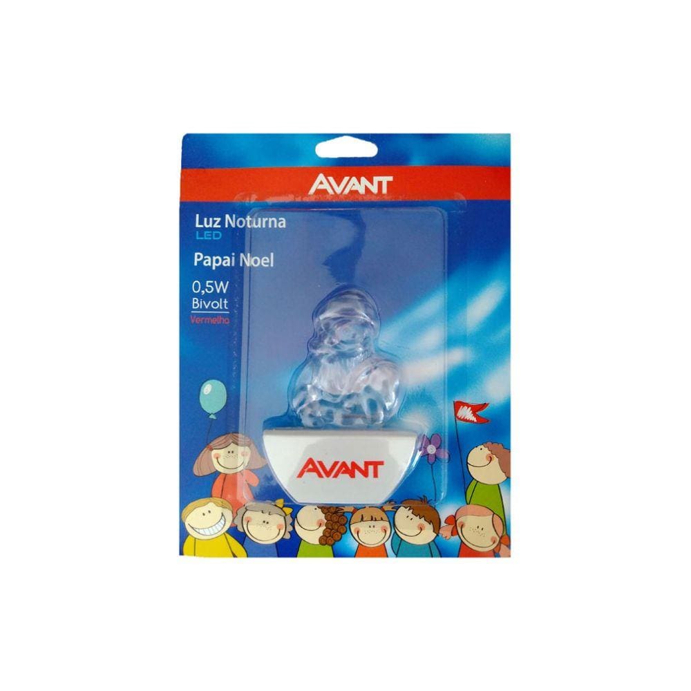 Abajur Luz Noturna Led Papai Noel Vermelho Avant
