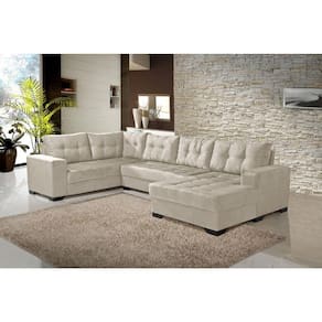 Sofá de Canto com Chaise Bia Império Estofados
