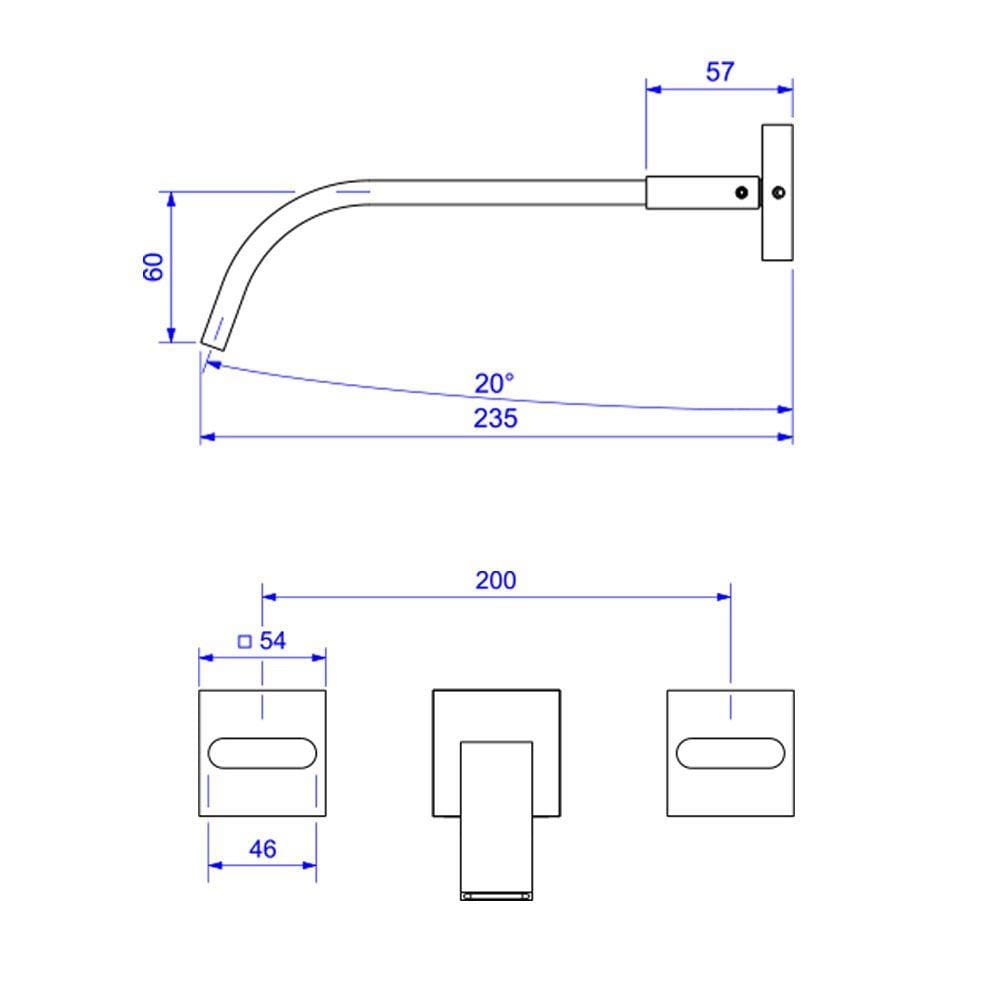 Misturador para Banheiro Parede Polo Gold - 1878.GL33 - Deca