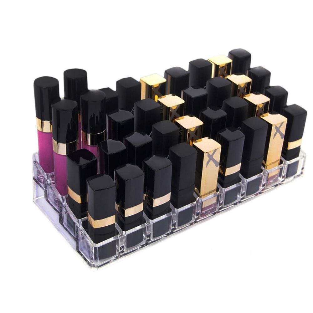 Organizador Porta Batom Com 36 Divisórias Em Acrílico