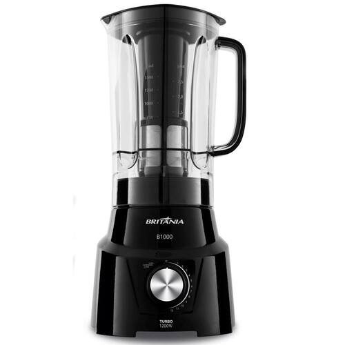 imagem-Liquidificador Britânia B1000 Preto 1200W com 12 Velocidades - 110V