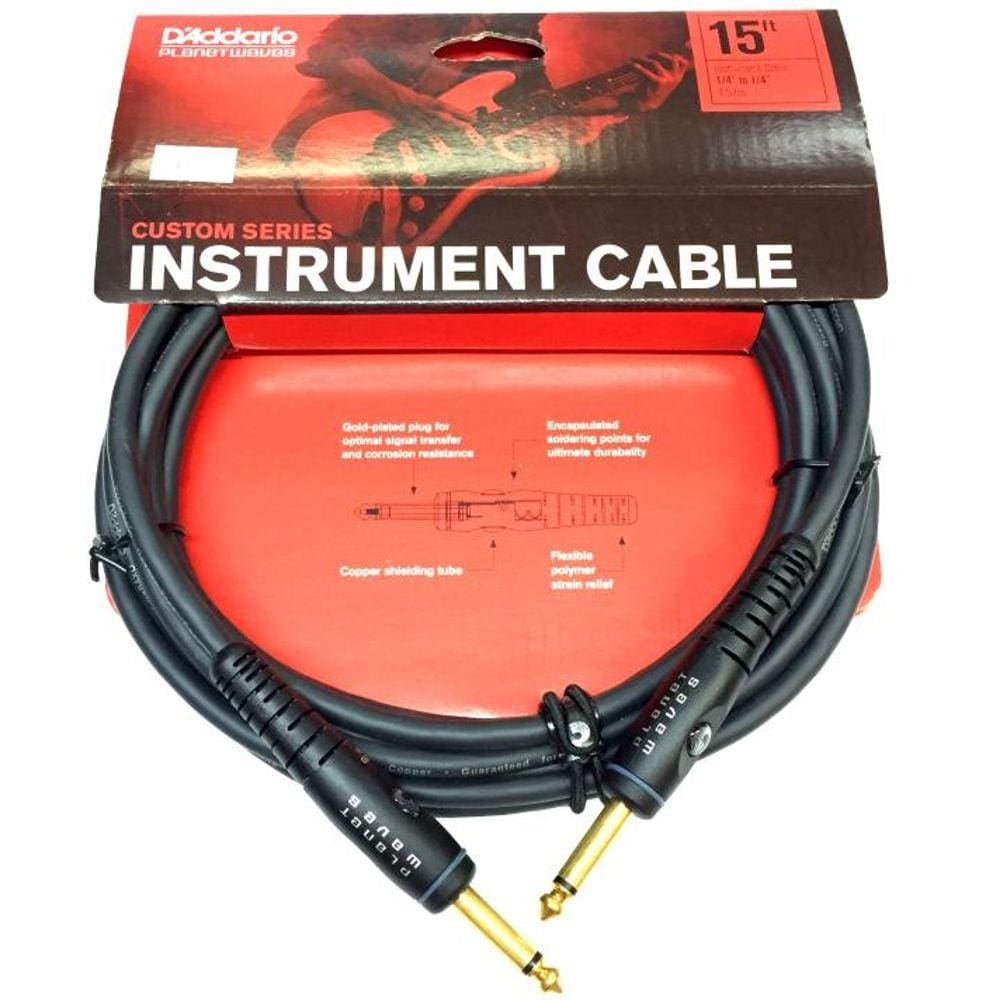 Cabo Planet Waves Custom Gold Pwg15 4,57m P10 Guitarra Baixo