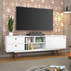 Rack para TV até 47 Polegadas 1 Porta de Correr Retrô 85 Olivar