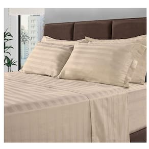 Jogo de Cama Casal 300 Fios 100% Algodão 4 Peças - Chumbo