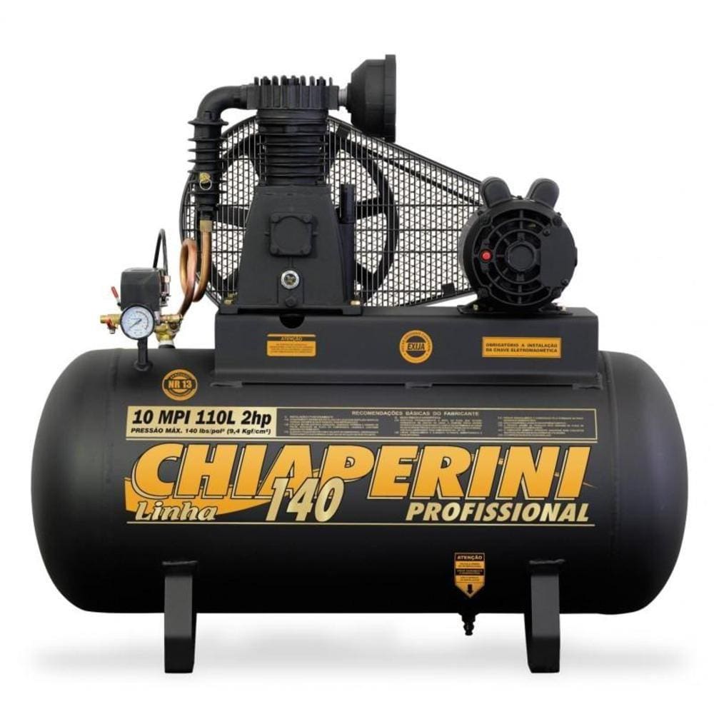 Compressor De Ar Média Pressão 10 Pés 110 Litros Trifásico - 10 Mpi 110L - Chiaperini