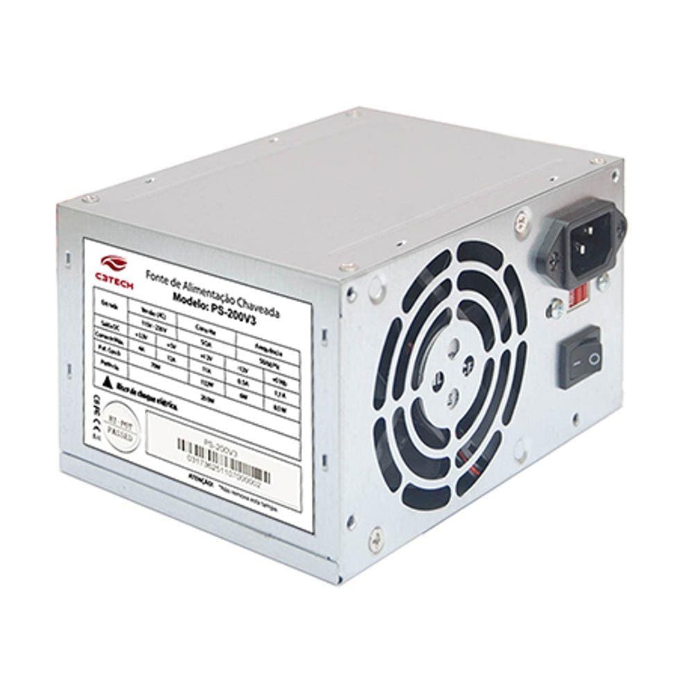Fonte de Alimentação C3Tech PS-200V3 200W S/CABO