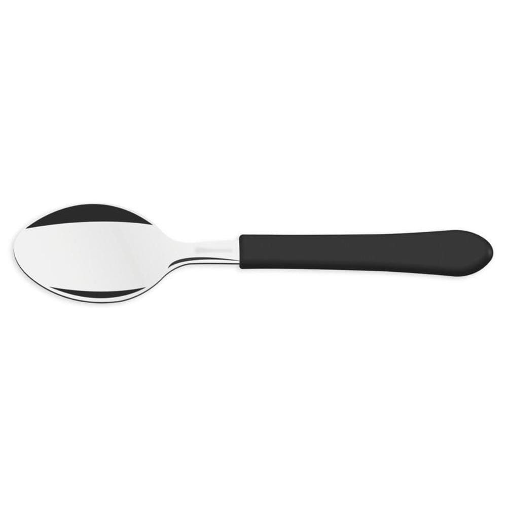 Colher Para Chá Em Aço Inox Cabo Preto - Leme - Tramontina - 76342