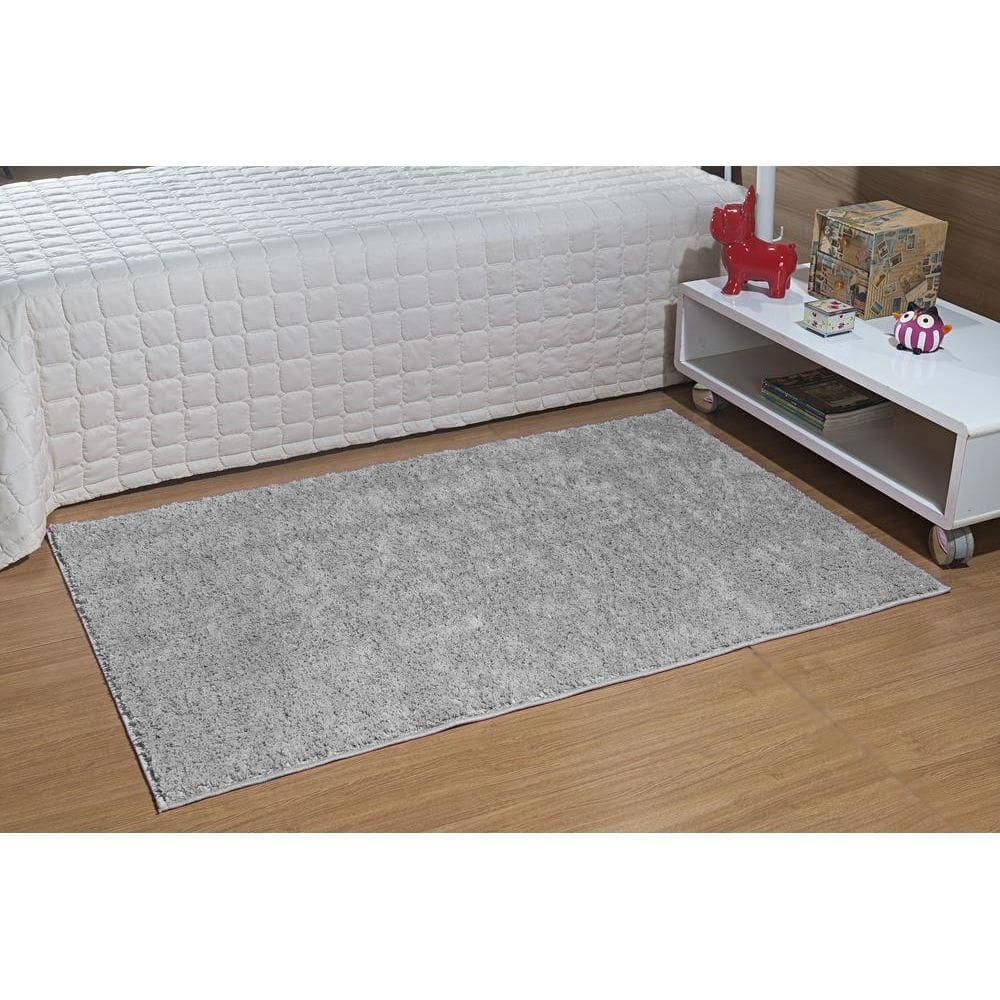 Tapete Passadeira De Quarto Classic 0,50 X 1,00 Cinza