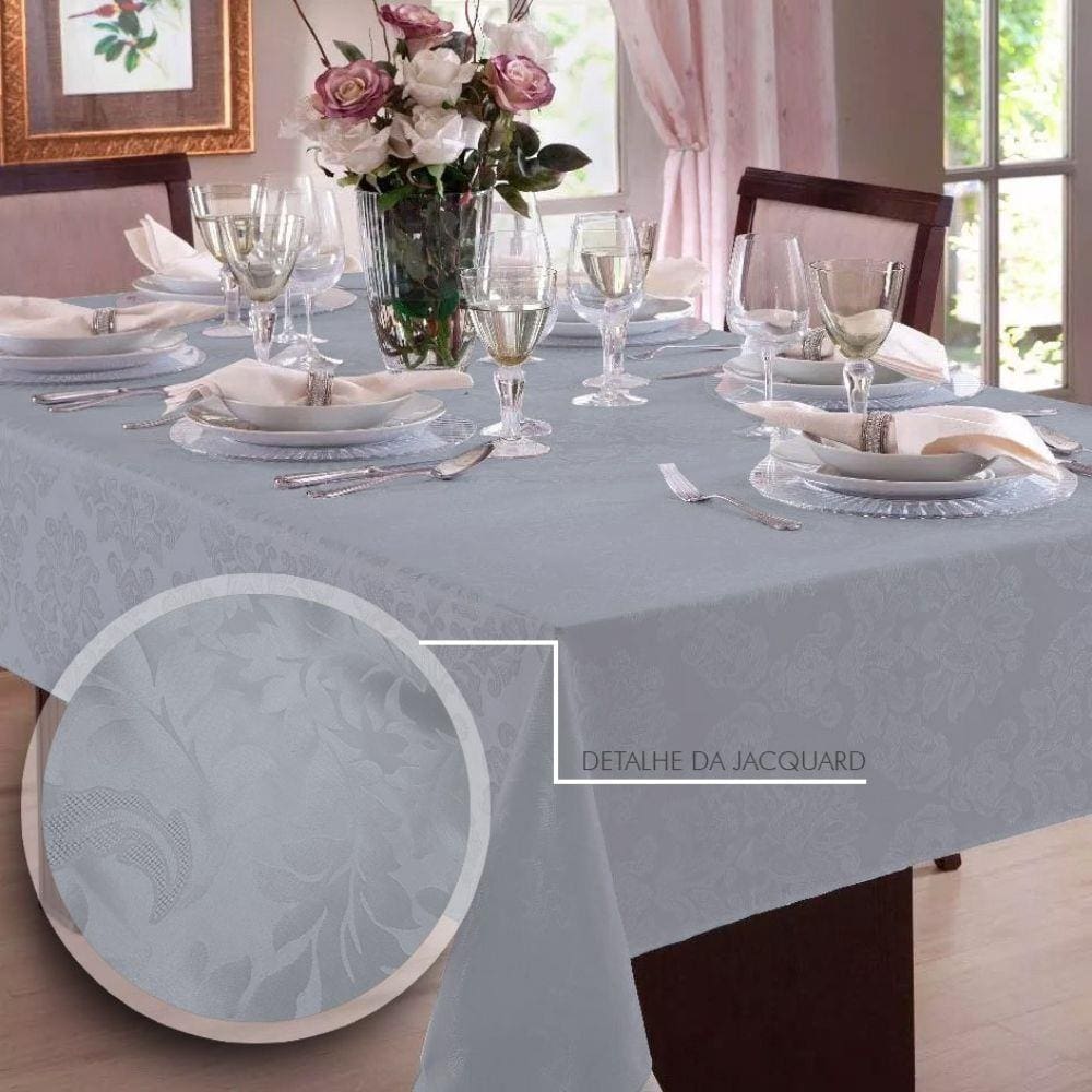Toalha de mesa Jacquard Retangular 6 Lugares