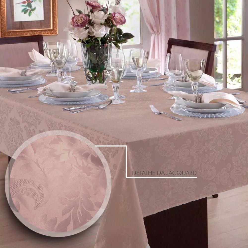 Toalha de mesa Jacquard Retangular 6 Lugares
