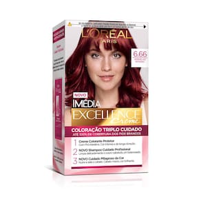 L`Oréal Imédia Excellence Coloração Creme - 6.66 Vermelho Acetinado