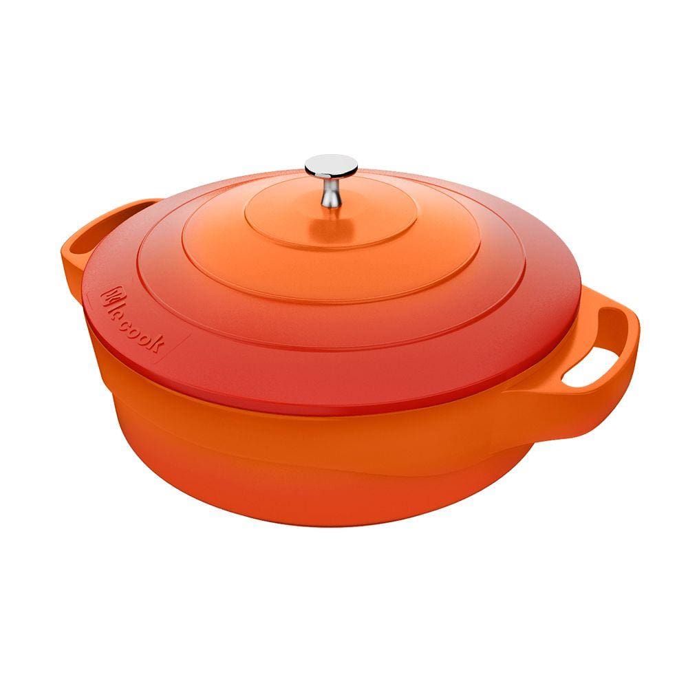Caçarola Baixa Le Cook 24cm c/ Pegadores de Silicone