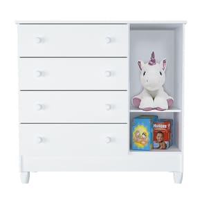 Cômoda Fraldário 4 Gavetas Ariel Carolina Baby Brilho