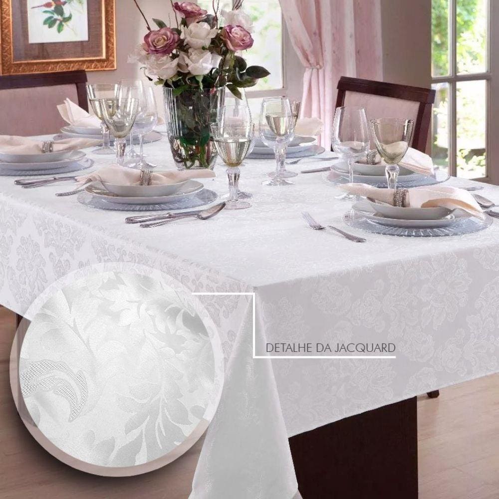 Toalha de mesa Retangular em Jacquard 8 Lugares | Admirare