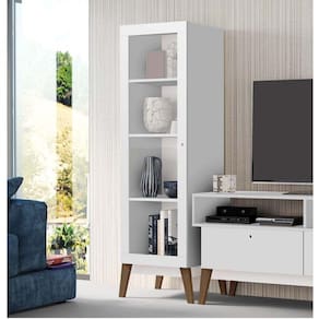 Cristaleira 1 Porta Retrô 0809 Genialflex Branco