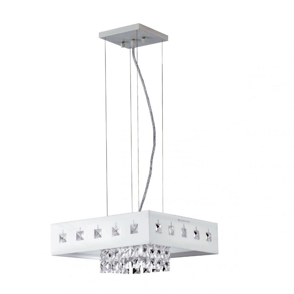 Pendente LED Quadrado 20W Vienna Bronzearte Branco 6400K