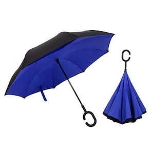 Guarda Chuva Invertido Azul Dupla Camada