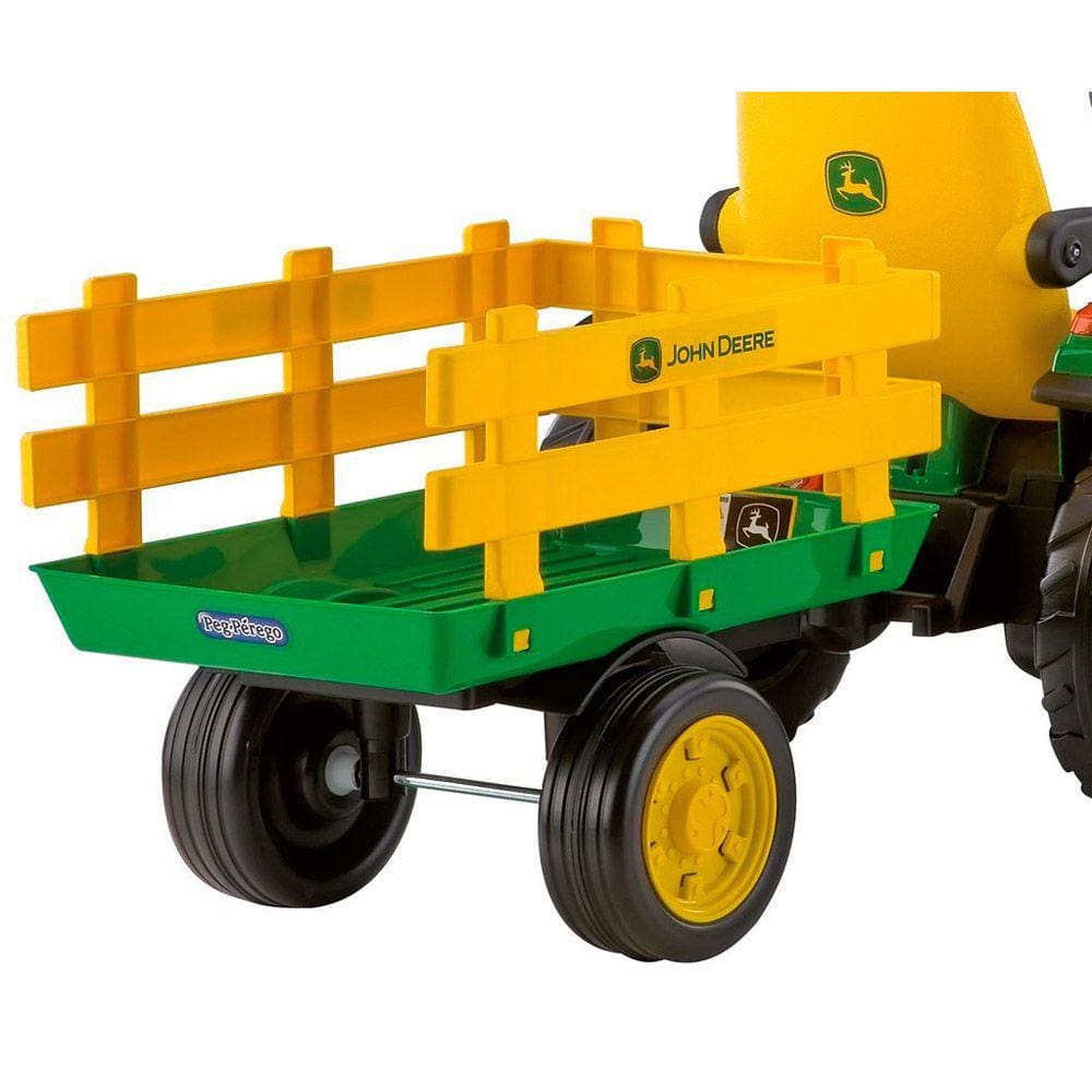 Mini Trator Elétrico com Trailer - John Deere Ground Force 12V - Peg-Pérego