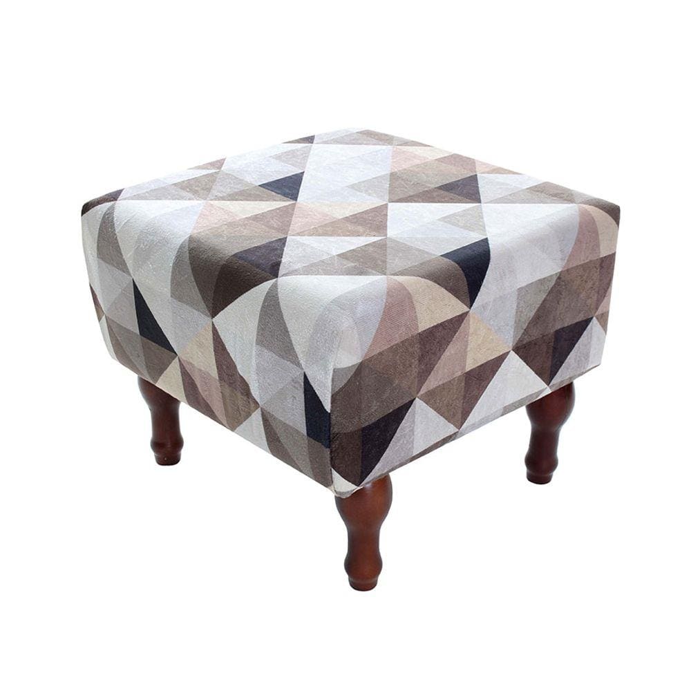 Puff Banqueta com Espuma 40x40cm Decorativo Quadrado Pés Madeira