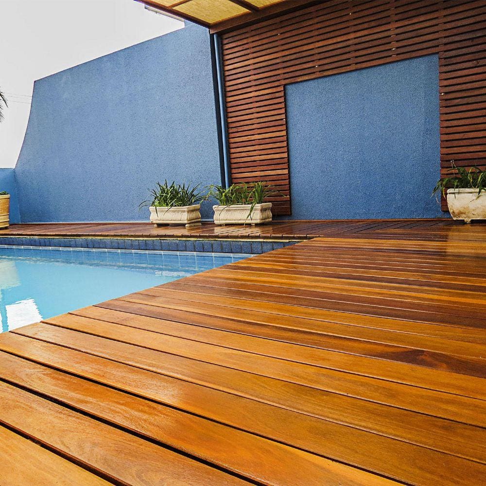 Deck em régua Isabela 2cm x 10cm x 2m até 4m Madeira Cumaru m²