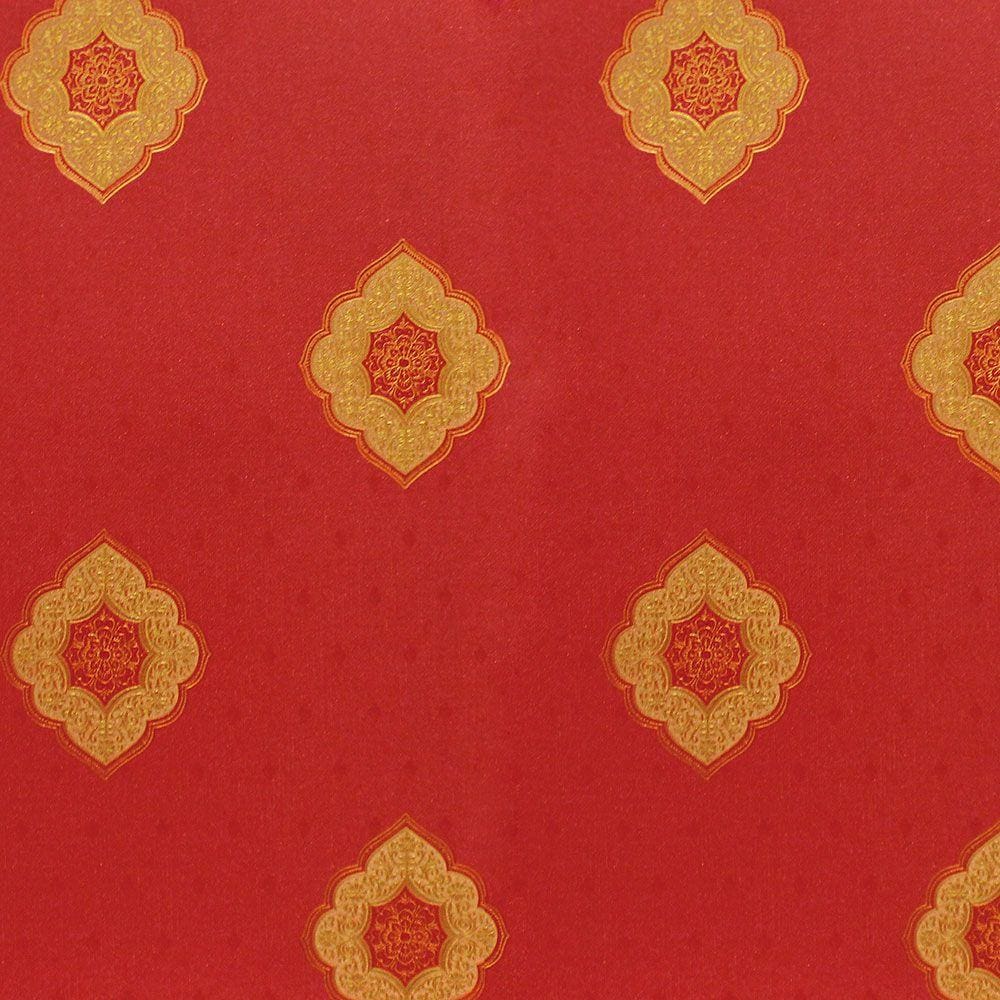 Papel de Parede Colonial Mandala Vermelho e Dourado - Lord 360606 - Vinílico Lavável