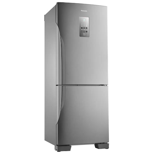 imagem-Geladeira Panasonic NR-BB53PV3X Frost Free com Tecnologia Inverter Aço Escovado - 425L - 220V