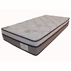 Colchão Solteiro Ortobom New Magestic com Ortopillow e Molas Ensacadas 27x88x188 cm - Marrom/Cinza