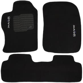 Jogo de Tapete Automotivo Carpete New Civic 2014 à 2016 Soft Preto 3 Peças