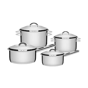 Conjunto de Panelas Aço Inox Solar 4 Peças Tramontina