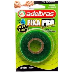 Fita Adesiva Dupla Face Massa Acrílica 12mm x 2m Fixa Pró 1 Rolo Adelbrás